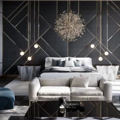 Painel de Parede Autocolante Paris Gold