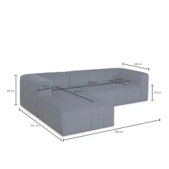 Sofá Lawrence 3 lugares com chaise longue